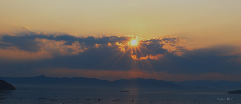 Guemes Island Sunrise over Mt Baker